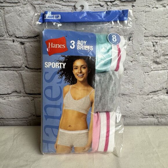 Vintage Hanes Womens Sporty Cotton Briefs Underwear 3 PACK SIZE 8 2006 DEADSTOCK - Picture 1 of 3
